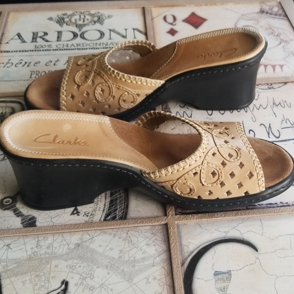 Clarks Shoes - Nice Tan Colored Clark Clogs